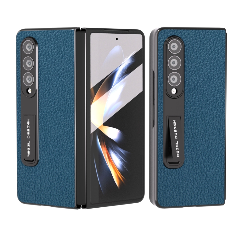 For Samsung Galaxy Z Fold4 5G Integrated Genuine Leather Litchi Texture Phone Case with Holder(Blue)
For Samsung Galaxy Z Fold4 5G Integrated Genuine Leather Litchi Texture Phone Case with Holder(Blue)