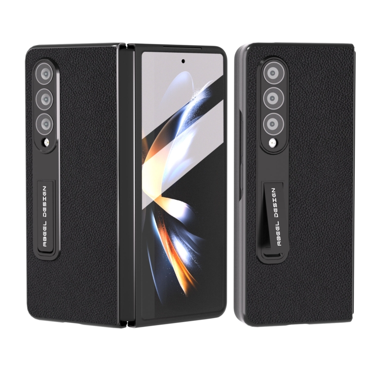 For Samsung Galaxy Z Fold4 5G Integrated Genuine Leather + PC Litchi Texture Phone Case with Holder(Black)
For Samsung Galaxy Z Fold4 5G Integrated Genuine Leather + PC Litchi Texture Phone Case with Holder(Black)