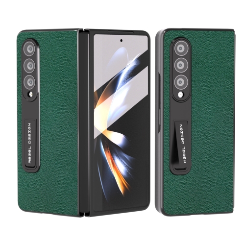 For Samsung Galaxy Z Fold4 5G Integrated Cross Texture Genuine Leather Phone Case with Holder(Green)
For Samsung Galaxy Z Fold4 5G Integrated Cross Texture Genuine Leather Phone Case with Holder(Green)