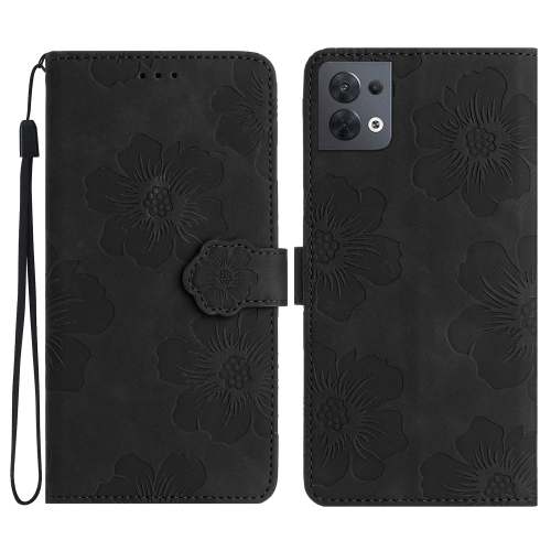 For OPPO Reno8 5G Flower Embossing Pattern Leather Phone Case(Black)
For OPPO Reno8 5G Flower Embossing Pattern Leather Phone Case(Black)