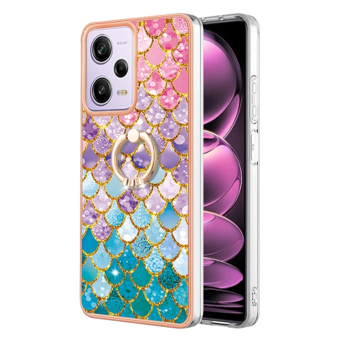 

For Xiaomi Redmi Note 12 Pro 5G Global Electroplating IMD TPU Phone Case with Ring(Colorful Scales)