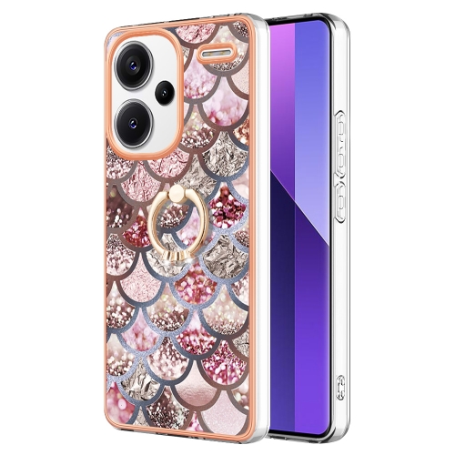 

For Xiaomi Redmi Note 13 Pro+ 5G Electroplating IMD TPU Phone Case with Ring(Pink Scales)