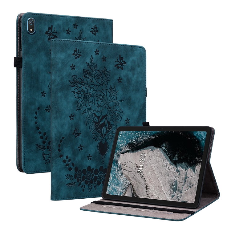 For Nokia T20 10.4 2021 Butterfly Rose Embossed Leather Tablet Case(Dark Blue)
For Nokia T20 10.4 2021 Butterfly Rose Embossed Leather Tablet Case(Dark Blue)
