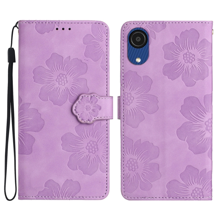 For Samsung Galaxy A04 Core Flower Embossing Pattern Leather Phone Case(Purple)
For Samsung Galaxy A04 Core Flower Embossing Pattern Leather Phone Case(Purple)