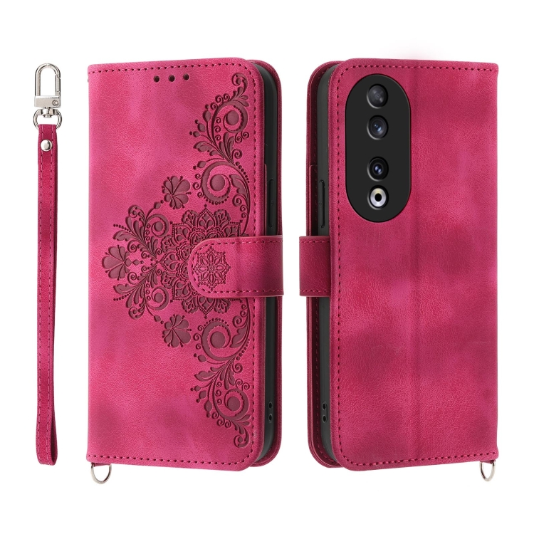 For Honor 90 5G Skin-feel Flowers Embossed Wallet Leather Phone Case(Wine Red)
For Honor 90 5G Skin-feel Flowers Embossed Wallet Leather Phone Case(Wine Red)