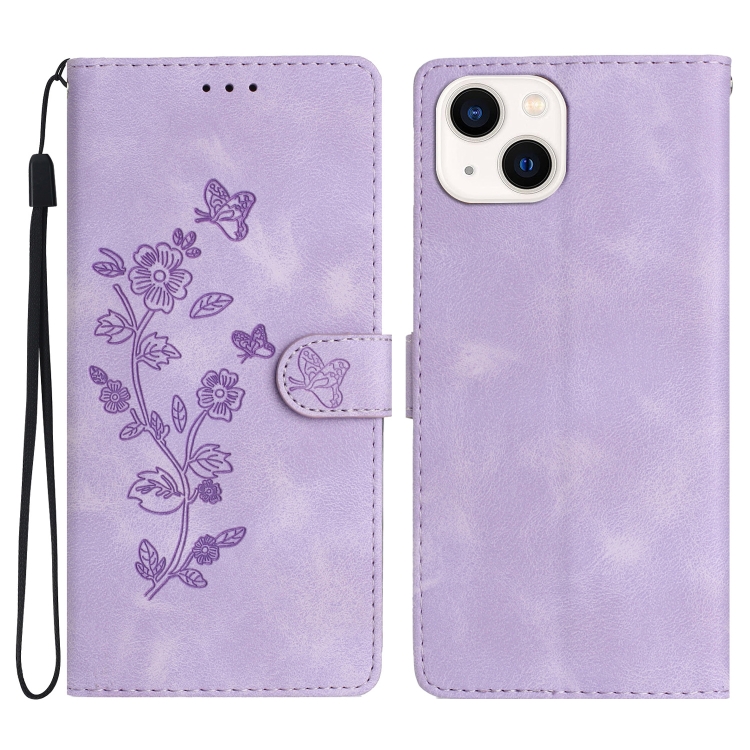 For iPhone 13 mini Flower Butterfly Embossing Pattern Leather Phone Case(Purple)
For iPhone 13 mini Flower Butterfly Embossing Pattern Leather Phone Case(Purple)