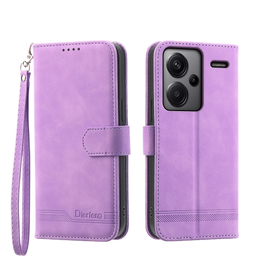 

For Xiaomi Redmi Note 13 Pro+ Dierfeng Dream Line TPU + PU Leather Phone Case(Purple)
