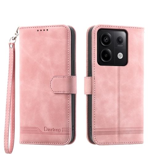 

For Xiaomi Redmi Note 13 Pro 5G Dierfeng Dream Line TPU + PU Leather Phone Case(Pink)