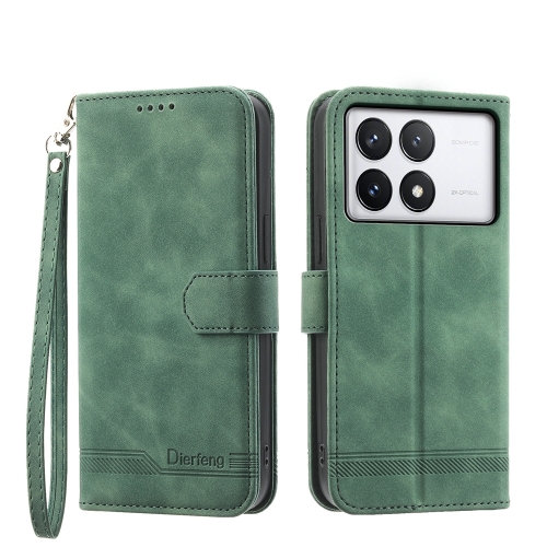 For Xiaomi Poco X6 Pro 5G Dierfeng Dream Line TPU + PU Leather Phone Case(Green)
For Xiaomi Poco X6 Pro 5G Dierfeng Dream Line TPU + PU Leather Phone Case(Green)