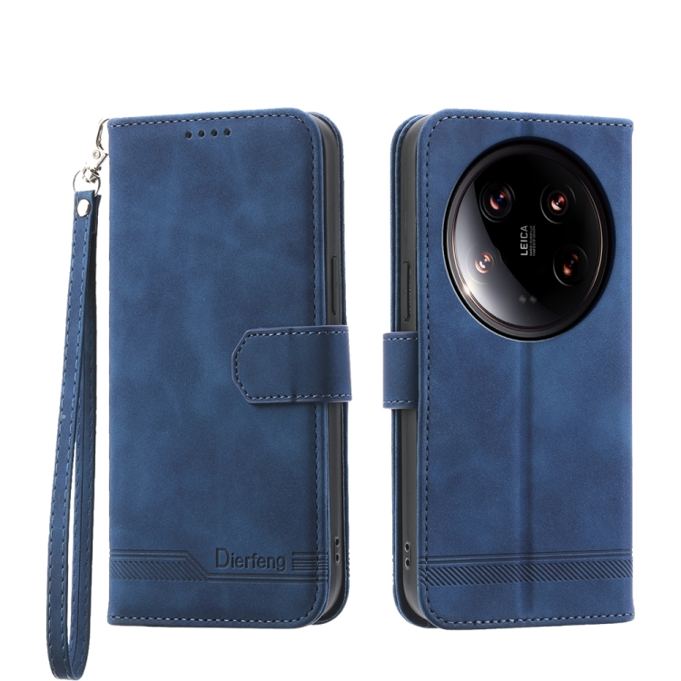 For Xiaomi 14 Ultra Dierfeng Dream Line TPU + PU Leather Phone Case(Blue)
For Xiaomi 14 Ultra Dierfeng Dream Line TPU + PU Leather Phone Case(Blue)