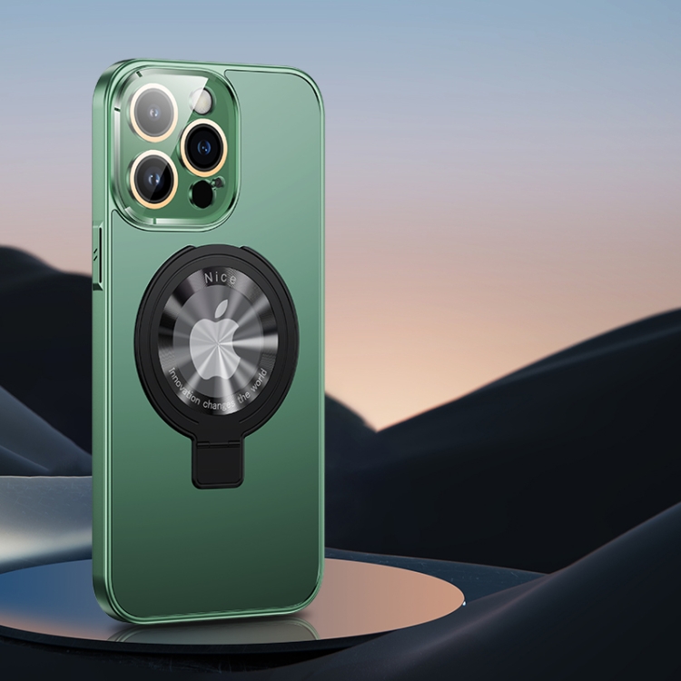 For iPhone 14 Pro Max Metal Paint Frosted PC MagSafe Phone Case with Lens Film(Deep Green)
For iPhone 14 Pro Max Metal Paint Frosted PC MagSafe Phone Case with Lens Film(Deep Green)