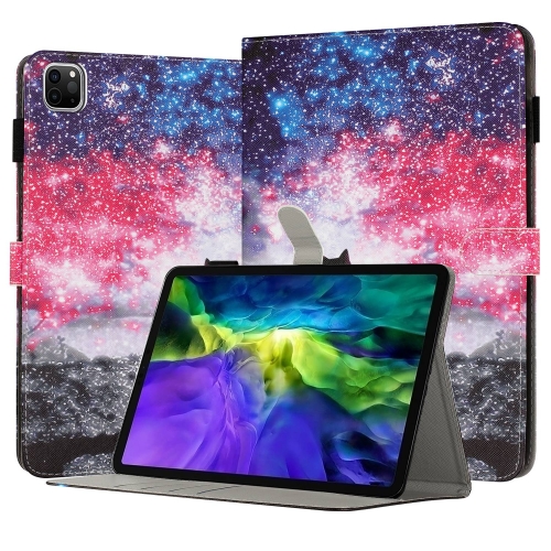 

For iPad Pro 11 2022 / 2021 / 2020 Painted Leather Smart Tablet Case(Starry Sky Cat)