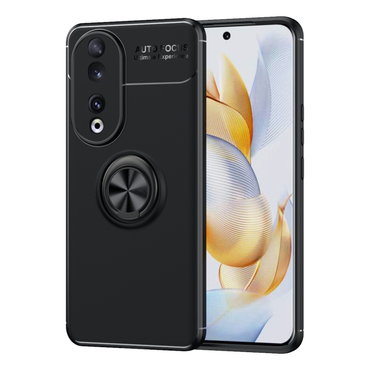 For Honor 90 Metal Ring Holder TPU Phone Case(Black)
For Honor 90 Metal Ring Holder TPU Phone Case(Black)