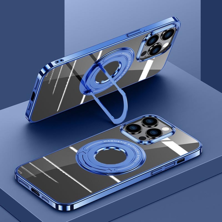 For iPhone 14 Pro Electroplating MagSafe Magnetic PC Phone Case with Ring Holder(Blue)
For iPhone 14 Pro Electroplating MagSafe Magnetic PC Phone Case with Ring Holder(Blue)