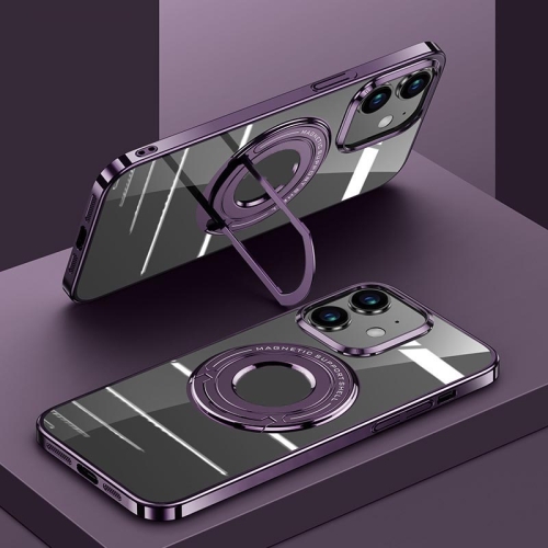 For iPhone 12 Electroplating MagSafe Magnetic PC Phone Case with Ring Holder(Purple)
For iPhone 12 Electroplating MagSafe Magnetic PC Phone Case with Ring Holder(Purple)