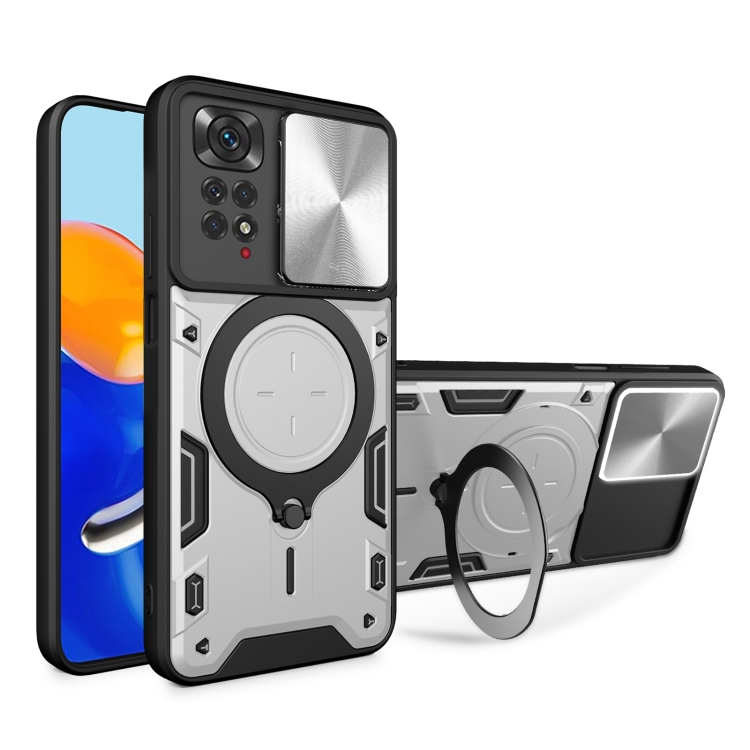 For Xiaomi Redmi Note 11 4G CD Texture Sliding Camshield Magnetic Holder Phone Case(Silver)
For Xiaomi Redmi Note 11 4G CD Texture Sliding Camshield Magnetic Holder Phone Case(Silver)