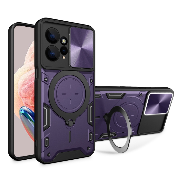 For Xiaomi Redmi Note 12 4G CD Texture Sliding Camshield Magnetic Holder Phone Case(Purple)
For Xiaomi Redmi Note 12 4G CD Texture Sliding Camshield Magnetic Holder Phone Case(Purple)