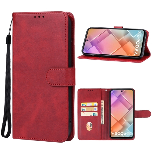 

For vivo Y200e India/Y100 5G IDN/V30 Lite 5G India Leather Phone Case(Red)