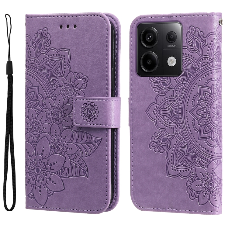 For Xiaomi Redmi Note13 Pro 5G Global 7-petal Flowers Embossing Leather Phone Case(Light Purple)
For Xiaomi Redmi Note13 Pro 5G Global 7-petal Flowers Embossing Leather Phone Case(Light Purple)