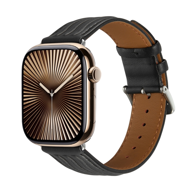 Embossed Line Genuine Leather Watch Band For Apple Watch Series 10 46mm(Black)
Embossed Line Genuine Leather Watch Band For Apple Watch Series 10 46mm(Black)