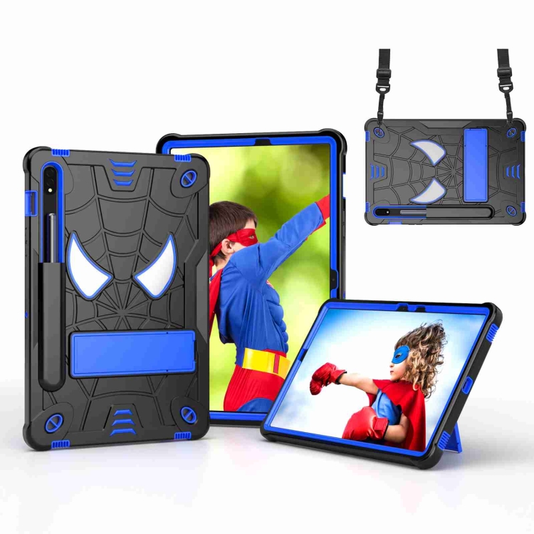 For Samsung Galaxy Tab S7 / S8 Spider Texture Silicone Hybrid PC Tablet Case with Shoulder Strap(Black + Blue)
For Samsung Galaxy Tab S7 / S8 Spider Texture Silicone Hybrid PC Tablet Case with Shoulder Strap(Black + Blue)