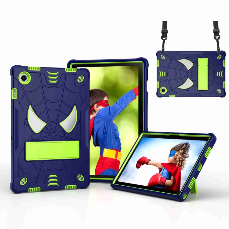 For Samsung Galaxy Tab A8 10.5 2021 Spider Texture Silicone Hybrid PC Tablet Case with Shoulder Strap(Navy Blue + Yellow Green)
For Samsung Galaxy Tab A8 10.5 2021 Spider Texture Silicone Hybrid PC Tablet Case with Shoulder Strap(Navy Blue + Yellow Green)