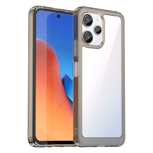 

For Xiaomi Poco M6 Pro Colorful Series Acrylic Hybrid TPU Phone Case(Transparent Grey)