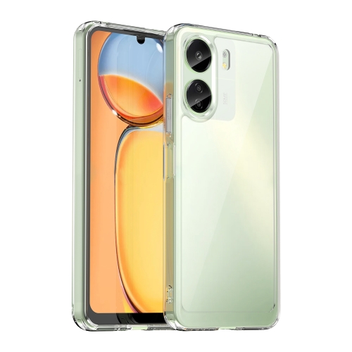 

For Xiaomi Redmi 13C 4G Colorful Series Acrylic Hybrid TPU Phone Case(Transparent)