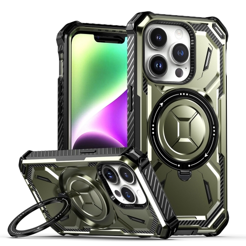 

For iPhone 15 Pro Armor Series Holder Phone Case(Army Green)