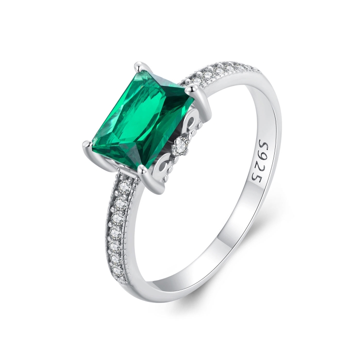BSR461-8 S925 Sterling Silver White Gold Plated Light Luxury Green Diamond Ring Hand Decoration
BSR461-8 S925 Sterling Silver White Gold Plated Light Luxury Green Diamond Ring Hand Decoration