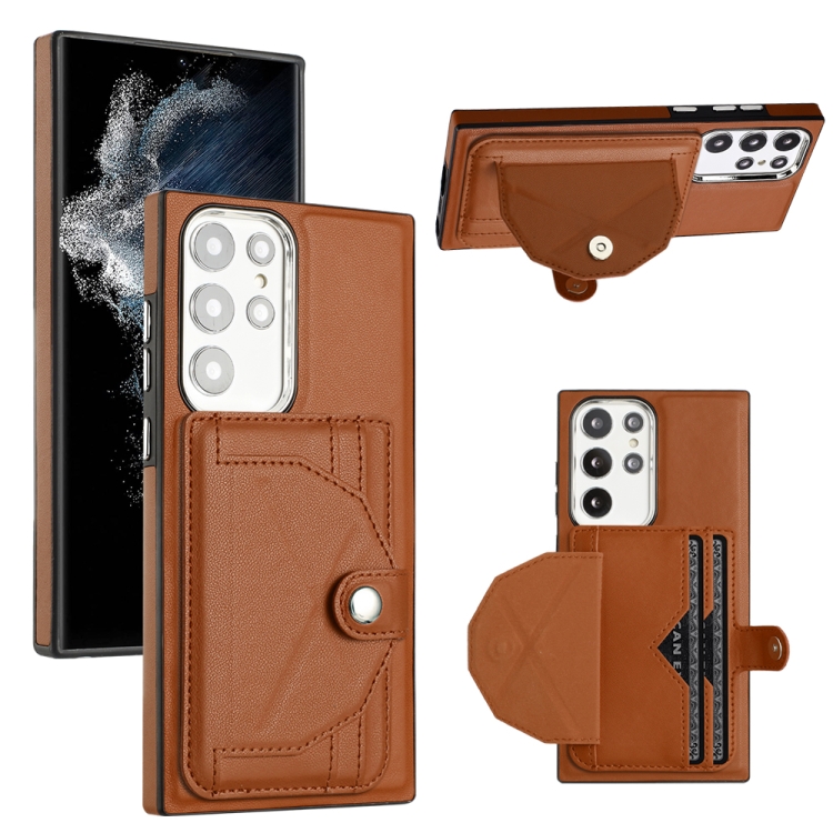 For Samsung Galaxy S22 Ultra 5G Shockproof Leather Phone Case with Card Holder(Brown)
For Samsung Galaxy S22 Ultra 5G Shockproof Leather Phone Case with Card Holder(Brown)