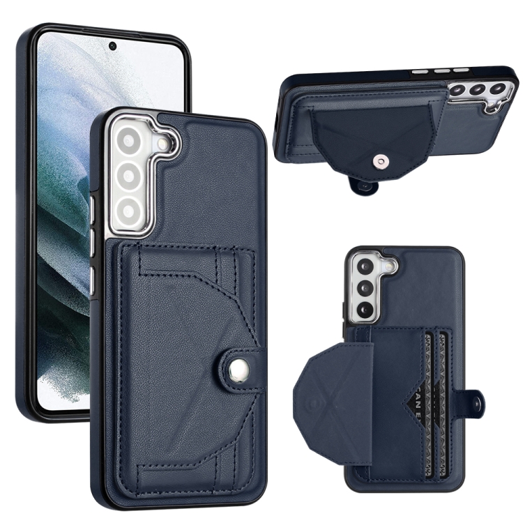 For Samsung Galaxy S22 5G Shockproof Leather Phone Case with Card Holder(Blue)
For Samsung Galaxy S22 5G Shockproof Leather Phone Case with Card Holder(Blue)