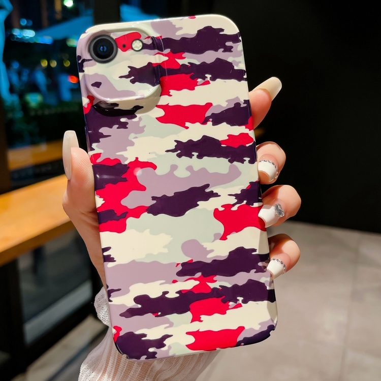For iPhone SE 2022 / 2020 / 8 / 7 Precise Hole Camouflage Pattern PC Phone Case(Red Purple White)
For iPhone SE 2022 / 2020 / 8 / 7 Precise Hole Camouflage Pattern PC Phone Case(Red Purple White)