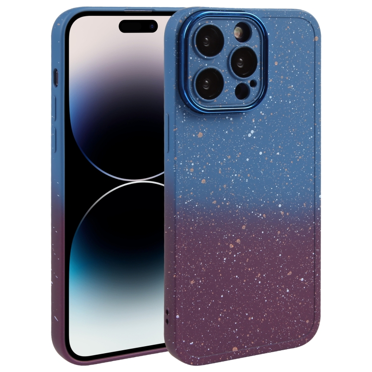 For iPhone 15 Pro Max Gradient Starry Silicone Phone Case with Lens Film(Blue Red)
For iPhone 15 Pro Max Gradient Starry Silicone Phone Case with Lens Film(Blue Red)