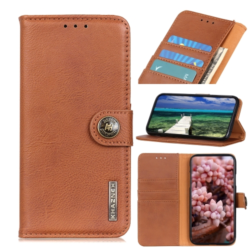

For Xiaomi 14 KHAZNEH Cowhide Texture Flip Leather Phone Case(Brown)