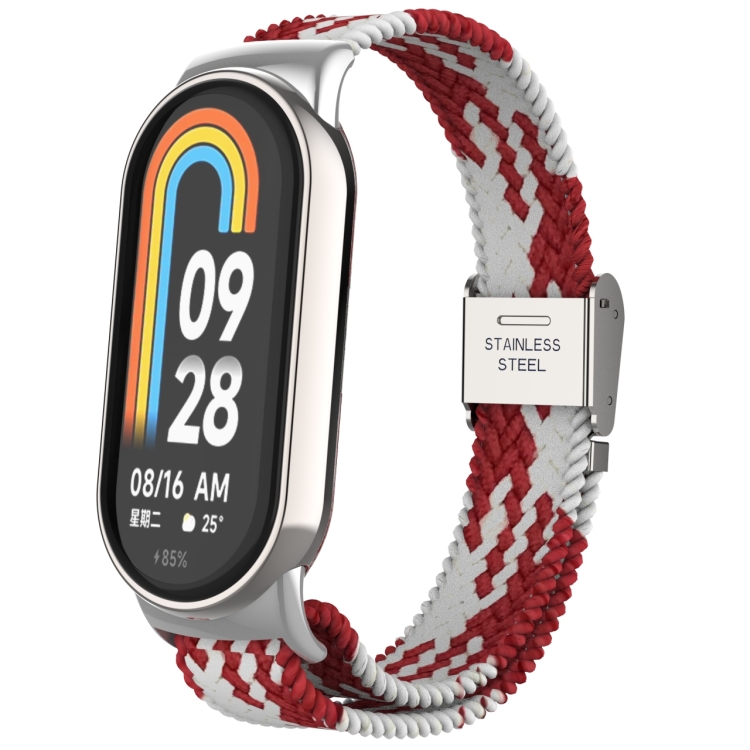 For Xiaomi Mi Band 8 Metal Head + Adjustable Nylon Braided Steel Buckle Watch Band(Red White)
For Xiaomi Mi Band 8 Metal Head + Adjustable Nylon Braided Steel Buckle Watch Band(Red White)