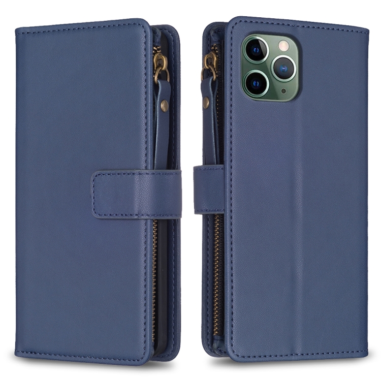 For iPhone 11 Pro Max 9 Card Slots Zipper Wallet Leather Flip Phone Case(Blue)
For iPhone 11 Pro Max 9 Card Slots Zipper Wallet Leather Flip Phone Case(Blue)