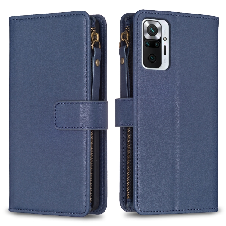 For Xiaomi Redmi Note 10 Pro 9 Card Slots Zipper Wallet Leather Flip Phone Case(Blue)
For Xiaomi Redmi Note 10 Pro 9 Card Slots Zipper Wallet Leather Flip Phone Case(Blue)