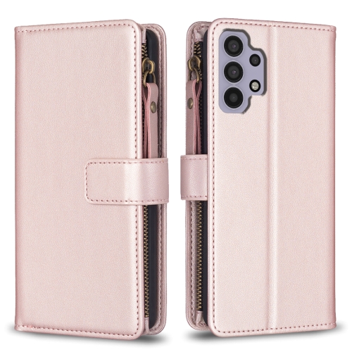 For Samsung Galaxy A32 5G 9 Card Slots Zipper Wallet Leather Flip Phone Case(Rose Gold)
For Samsung Galaxy A32 5G 9 Card Slots Zipper Wallet Leather Flip Phone Case(Rose Gold)