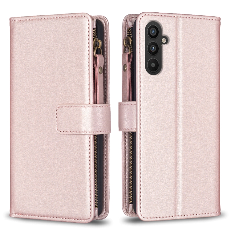 For Samsung Galaxy A34 5G 9 Card Slots Zipper Wallet Leather Flip Phone Case(Rose Gold)
For Samsung Galaxy A34 5G 9 Card Slots Zipper Wallet Leather Flip Phone Case(Rose Gold)