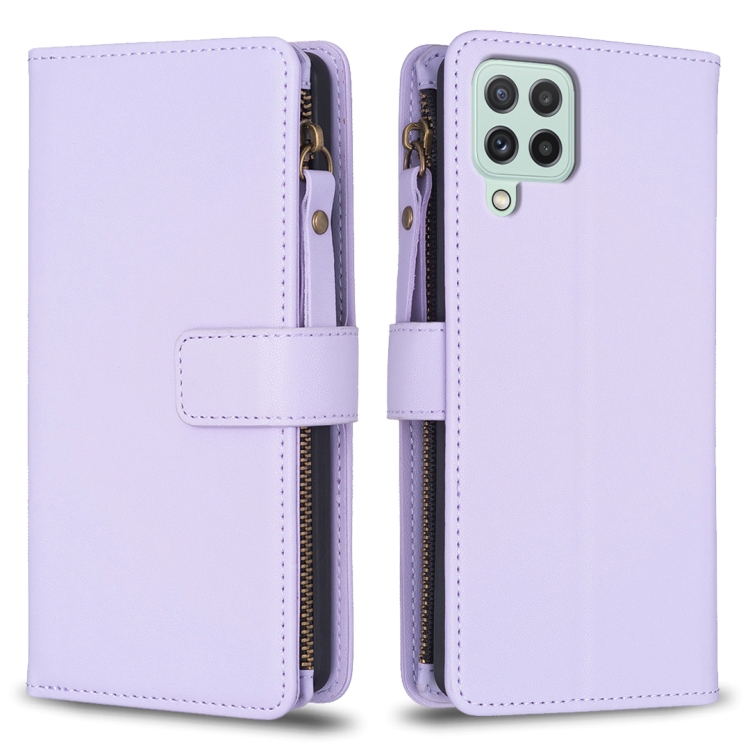 For Samsung Galaxy A22 4G 9 Card Slots Zipper Wallet Leather Flip Phone Case(Light Purple)
For Samsung Galaxy A22 4G 9 Card Slots Zipper Wallet Leather Flip Phone Case(Light Purple)