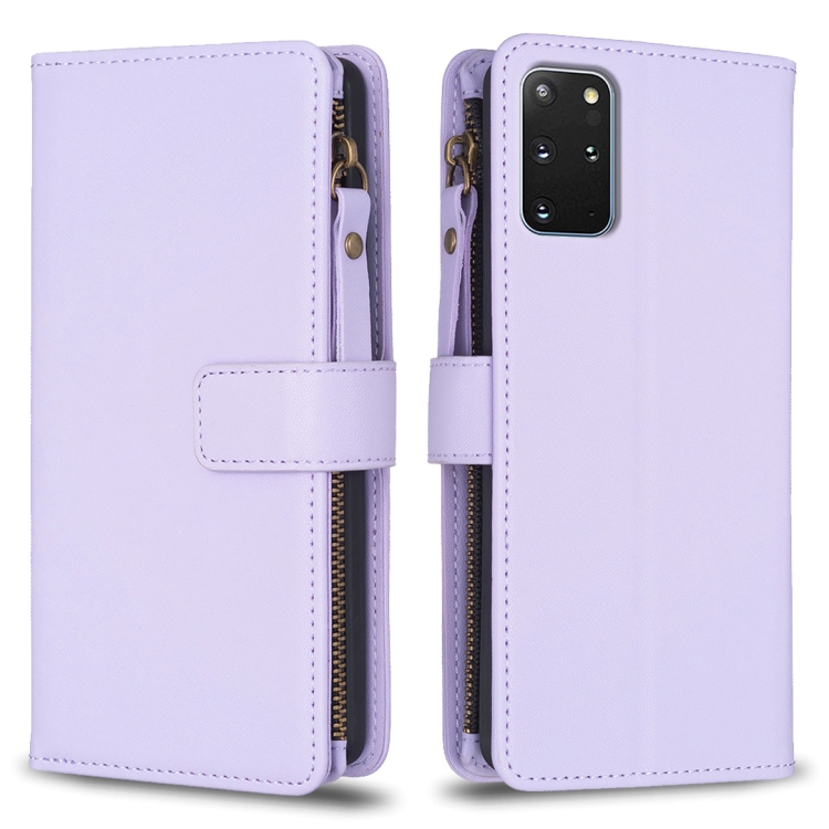 For Samsung Galaxy S20+ 9 Card Slots Zipper Wallet Leather Flip Phone Case(Light Purple)
For Samsung Galaxy S20+ 9 Card Slots Zipper Wallet Leather Flip Phone Case(Light Purple)