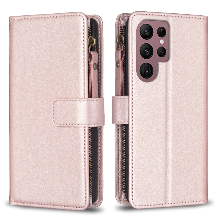For Samsung Galaxy S22 Ultra 5G 9 Card Slots Zipper Wallet Leather Flip Phone Case(Rose Gold)
For Samsung Galaxy S22 Ultra 5G 9 Card Slots Zipper Wallet Leather Flip Phone Case(Rose Gold)
