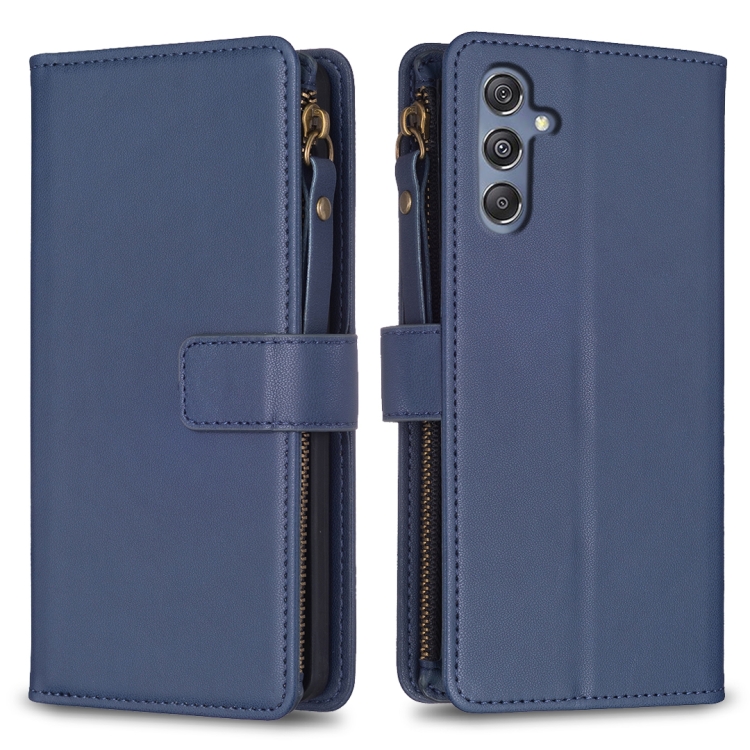 For Samsung Galaxy M34 5G 9 Card Slots Zipper Wallet Leather Flip Phone Case(Blue)
For Samsung Galaxy M34 5G 9 Card Slots Zipper Wallet Leather Flip Phone Case(Blue)