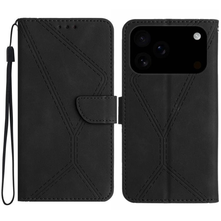 For iPhone 17 Pro Max Stitching Embossed Leather Phone Case(Black)
For iPhone 17 Pro Max Stitching Embossed Leather Phone Case(Black)