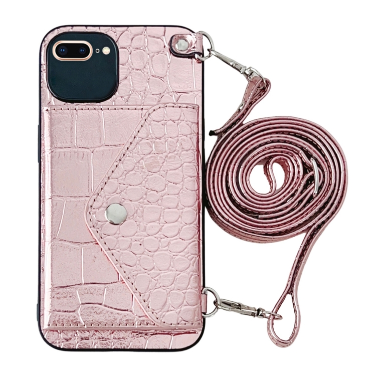 For iPhone 8 Plus / 7 Plus Crocodile Texture Lanyard Card Slot Phone Case(Rose Gold)
For iPhone 8 Plus / 7 Plus Crocodile Texture Lanyard Card Slot Phone Case(Rose Gold)