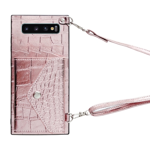 For Samsung Galaxy S10+ Crocodile Texture Lanyard Card Slot Phone Case(Rose Gold)
For Samsung Galaxy S10+ Crocodile Texture Lanyard Card Slot Phone Case(Rose Gold)
