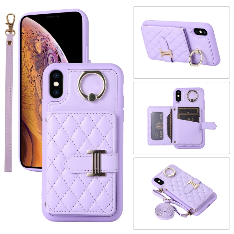 For iPhone XS Max Horizontal Card Bag Ring Holder Phone Case with Dual Lanyard(Dark Purple)
For iPhone XS Max Horizontal Card Bag Ring Holder Phone Case with Dual Lanyard(Dark Purple)