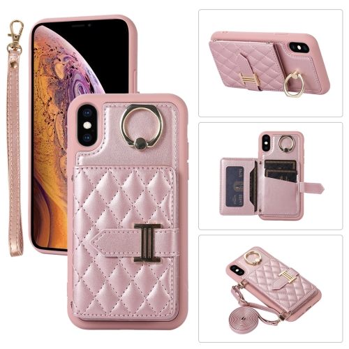 For iPhone XS Max Horizontal Card Bag Ring Holder Phone Case with Dual Lanyard(Rose Gold)
For iPhone XS Max Horizontal Card Bag Ring Holder Phone Case with Dual Lanyard(Rose Gold)
