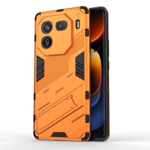 

For vivo iQOO 12 Pro 5G Punk Armor 2 in 1 PC + TPU Phone Case with Holder(Orange)